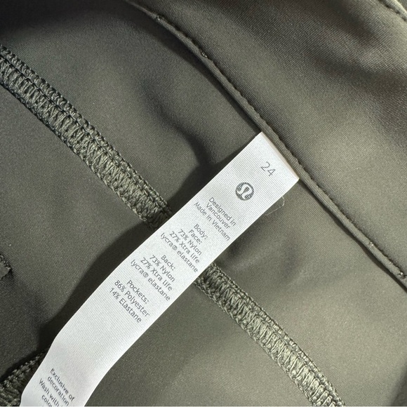 Lululemon City Sleek 5 Pocket 7/8 Pant Dark Olive - Picture 3 of 7